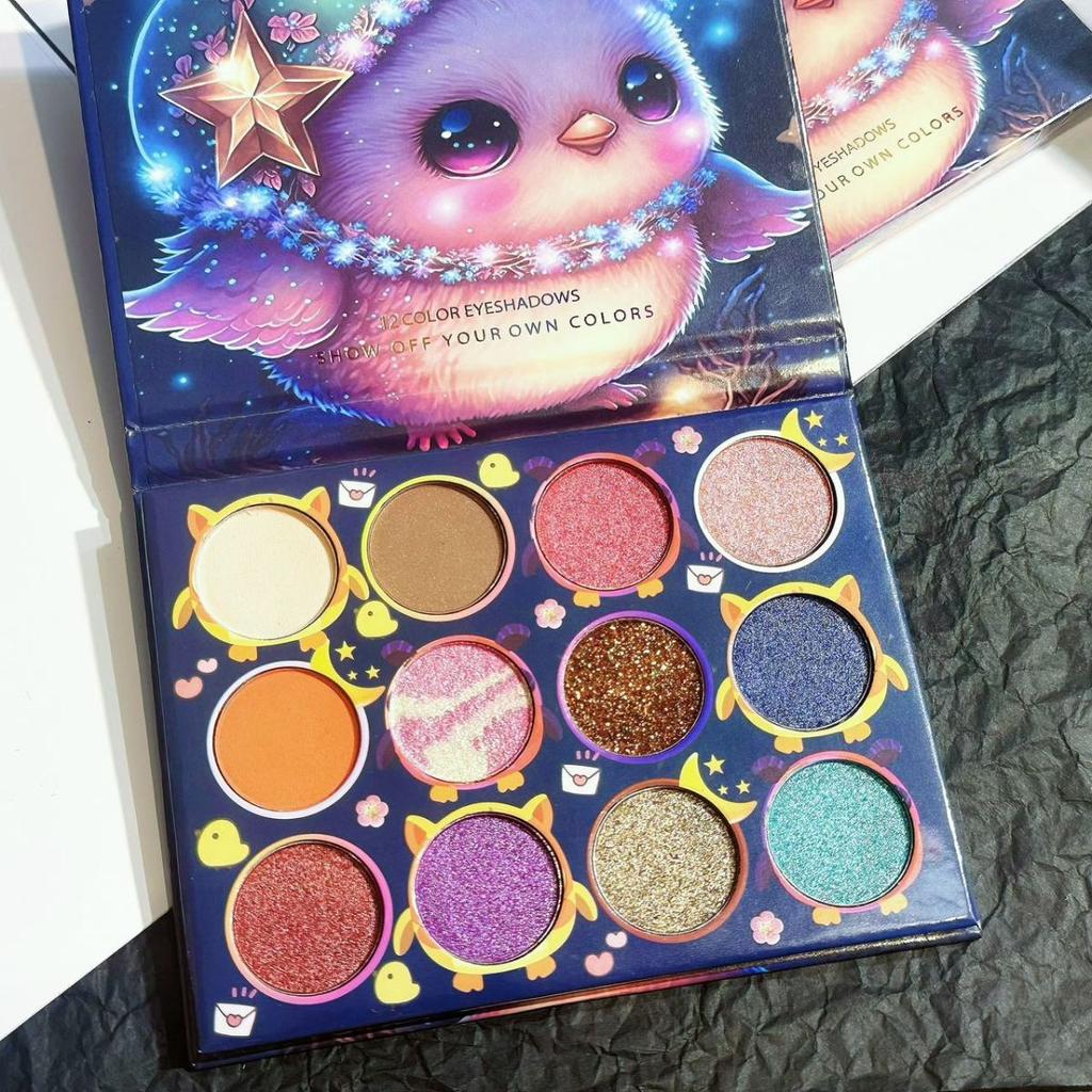 12-color Eyeshadow Palette, Easy To Apply And Convenient Eyeshadow Pearlescent Matte Makeup For Novices