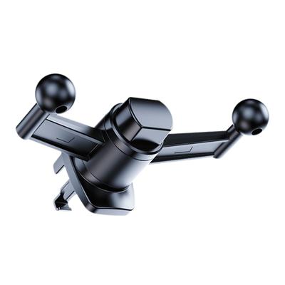 Soporte para móvil de coche de doble cabezal de 17 mm con rotación de 360 grados y ángulo de visión ajustable para diversos vehículos.