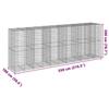 VidaXL Panier gabion avec couvercle 550x100x200 cm fer galvanisé, mur en gabion, mur de soutènement en gabion, clôture en 3295234