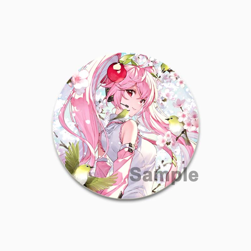 

32/44/58 мм Хацунэ Мику Брошь на рюкзаке Круглые броши ручной работы Милые булавки Аниме Значок Значки для одежды 44mm