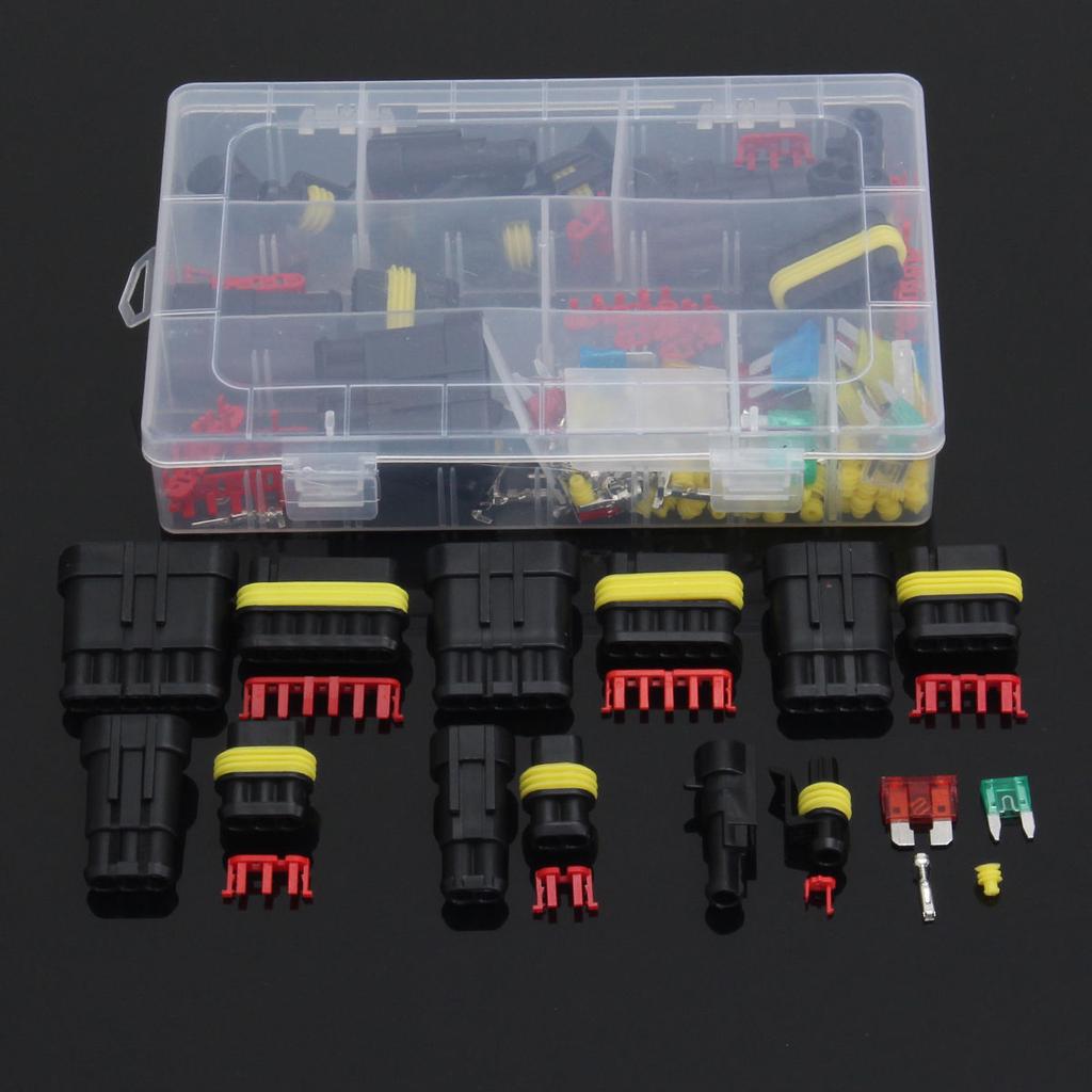 1 6-Pin Wasserdichte Auto-Elektrik-Drahtverbinder Stecker Klemme Sicherungshalter Kit
