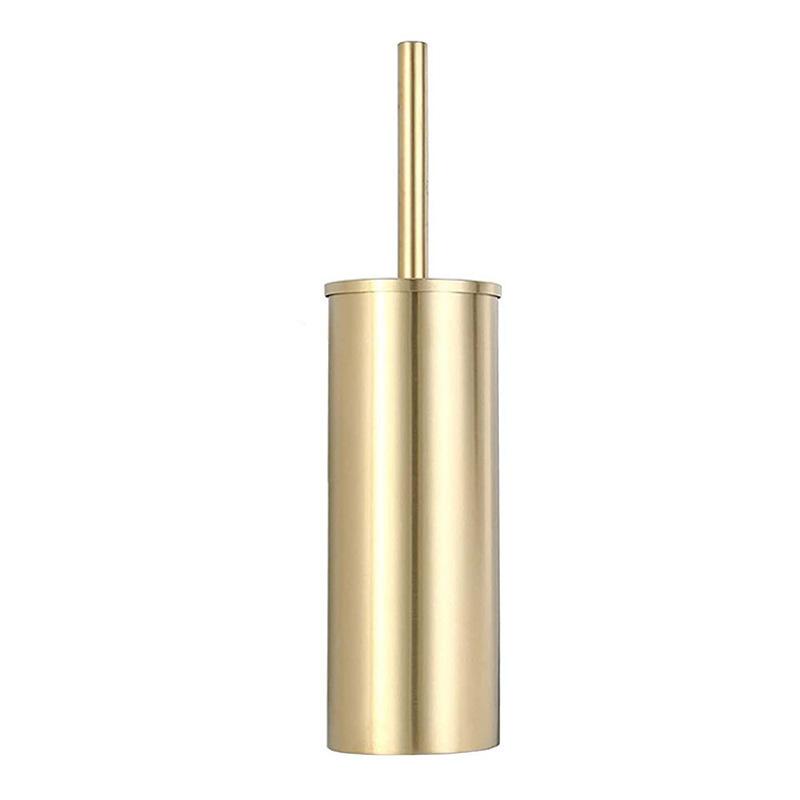 304 Stainless Steel Toilet Brush Holder Wall Mounted Bathroom Cleaning Tool No Dead Angle