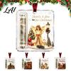 Holiday Cash Holder Christmas Gift Ornament Acrylic Angel Santa Cat Money Clear for Xmas Tree Party Hanging Decoration with Lanyard