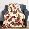 1pc Dachshund Bowtie Lightweight Flannel Blanket, Comfortable and Warm Blanket, for Office and Camping Sofa Bed, Livingroom160