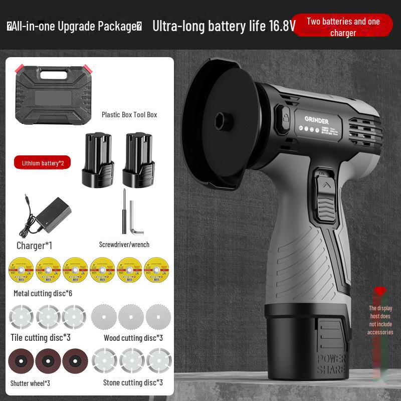 16.8V Mini Angle Grinder: Compact, Rechargeable, Multi-Function Lithium Battery Cutting Tool