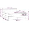 3140950 vidaXL Divan Bed with Mattress Cream 160x200 Cm Fabric