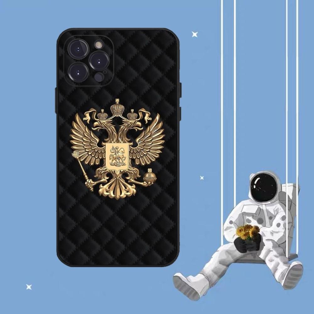 Russia Coat Of Arms Eagle Flag Phone Case For iPhone 14 11 12 13 Mini Pro XS Max Cover 6 7 8 Plus X XR SE 2020 Funda Shell