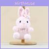 Bow Wearing Rabbit Plush Pendant Cartoon Toy Doll Bag Keychain Pp Cotton Filling
