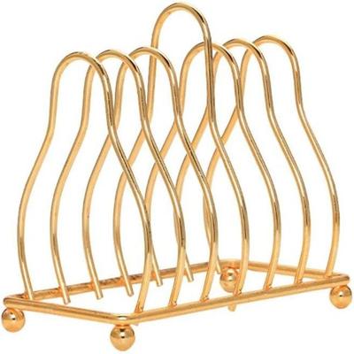 Iron Toast Rack Fashion 5.1 Inches Golden Storage and Drainage Rack Triangle Storage Rack Kitchen