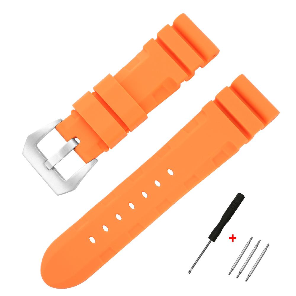 Silikonarmbänder für Panerai 22mm 24mm Uhrenarmband Ersatz Universal Correa Reloj Herrenarmband Gummi Sport Uhrenarmband