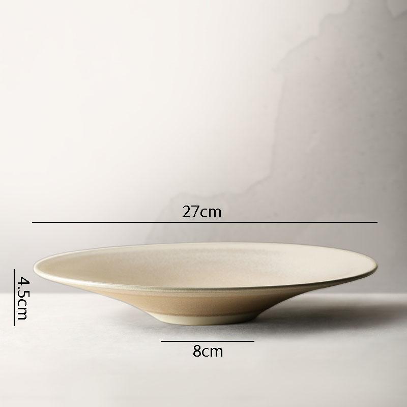 Creative High Foot Ceramic Dinner Plate Steak Plate Dessert Plates Snack Plates Pasta Plates Restaurant Special Tableware