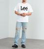 Lee Short Sleeve Logo Print Size S Men's T-Shirt, White,
