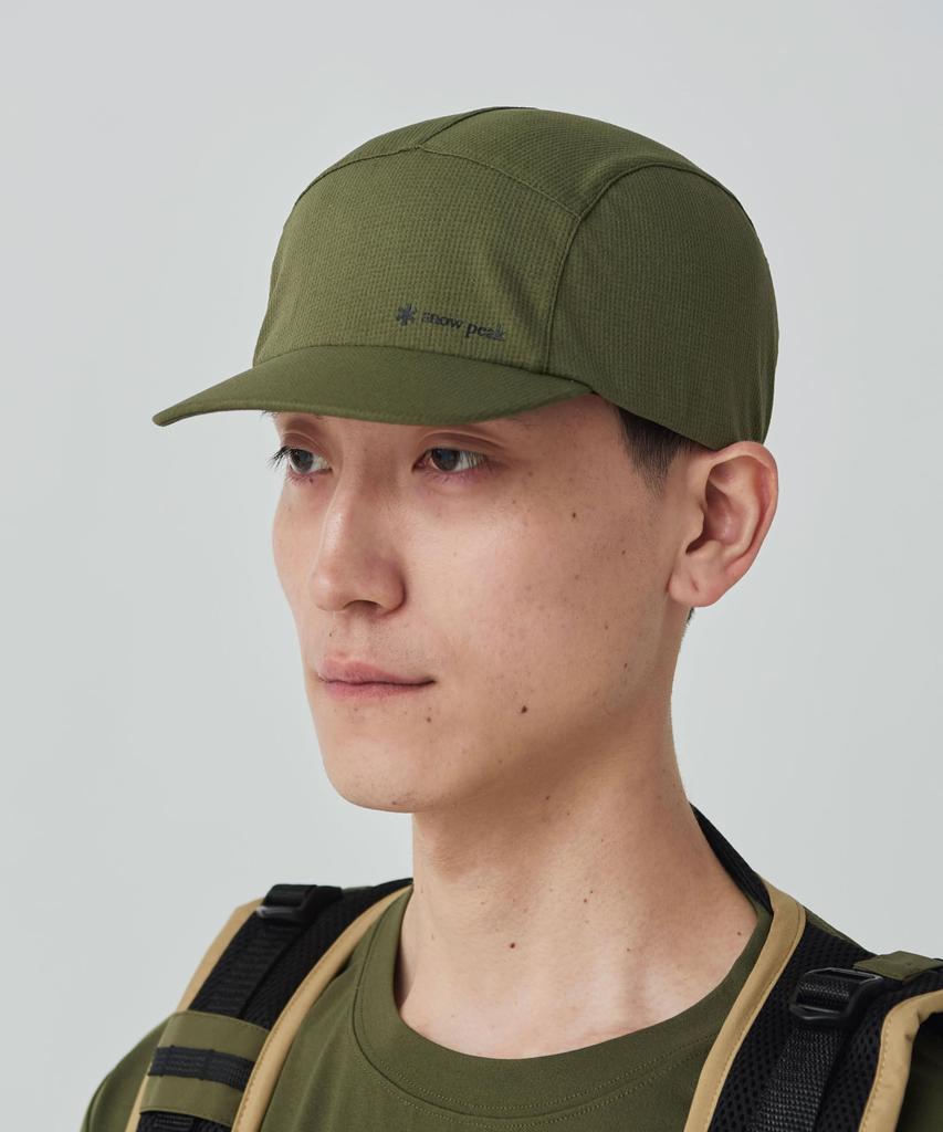 Snow Peak Toned Trout Active Cap, size OneOLIVETT2510-AC02, perfect for camping, outdoor activities, and festivals.