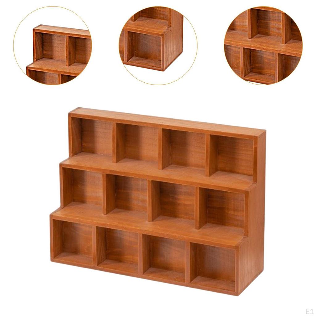 Wall Mounted Storage Shelf Desktop Organizer Gifts Space Saving Versatile Wood Display Rack for