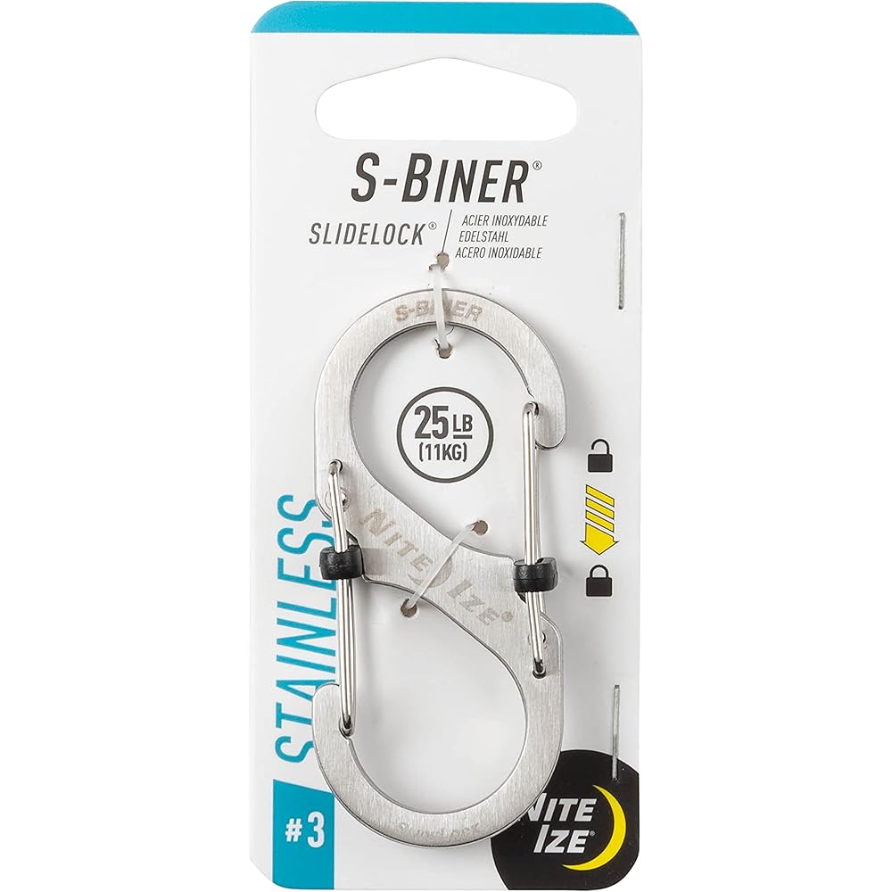 Nite Ize S-Biner SlideLock Carabiner #3 Silver Durable Outdoor Gear