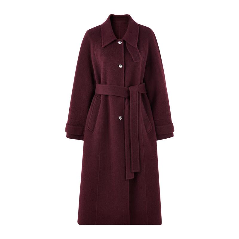 Women's Hepburn Style Wool Blend Double-faced Coat
