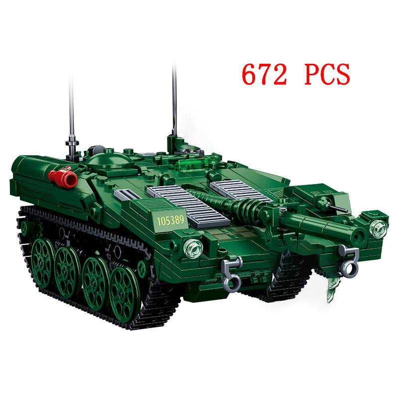 Military Vehicles Tank Sets SWAT Army City Police T34 Model Building Blocks DIY Brick Kids Toys Classic World War II WW2