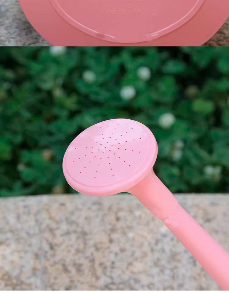 Macaron White Long Spout Watering Can: Resin, Durable, Dual-Purpose for Flowers & Vegetables.