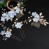 4 Stück Handgefertigte Braut-Haarkämme Künstliche Blume Hochzeitsfrisur Mode Blumen-Haarnadeln Geschenk