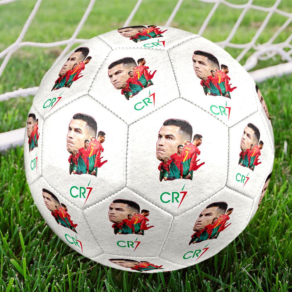 1 шт. Футбольный мяч Cr7 Размер 5 Машинная строчка Для тренировок на открытом воздухе и матчей Идеальный подарок для любителей спорта