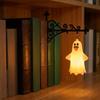 Warm White Light Halloween Ghost Bookshelf Lamp Vintage Style Bookend Night Light  Library Setting