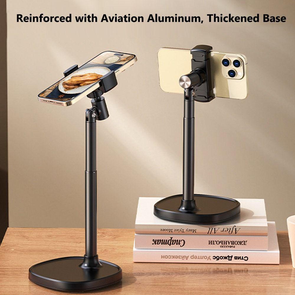 Foldable Design Aluminum Alloy Holder Mobile Stand  for Desk Use Desktop Filming Content Creation