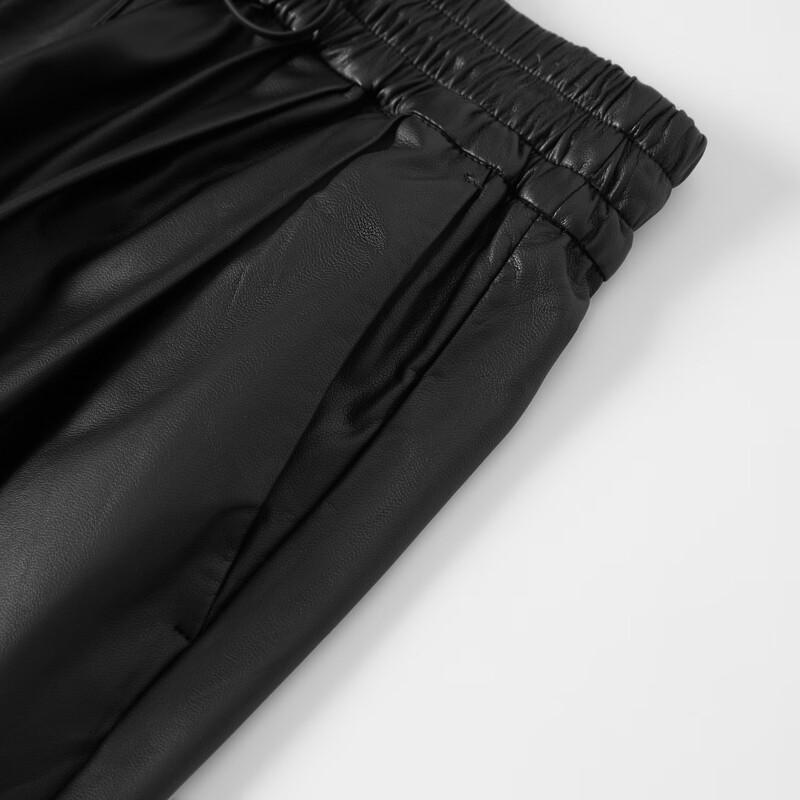 Elva' Island Women's PU Leather Wide-Leg Trousers