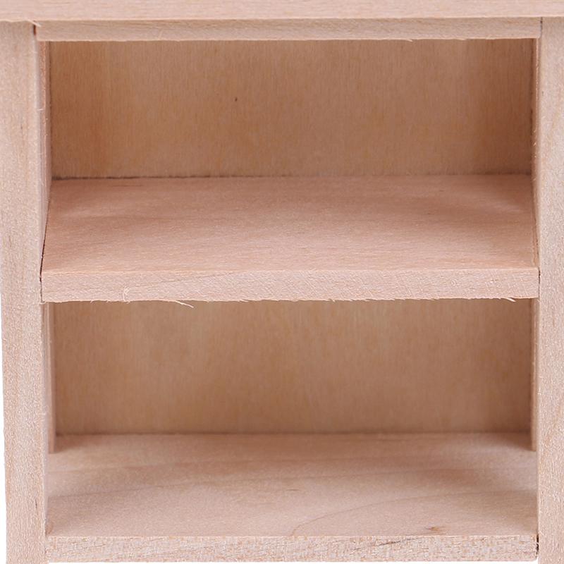 1/12 Dollhouse Miniature Unpainted Lockers Storage Rack Model Diy Accessories