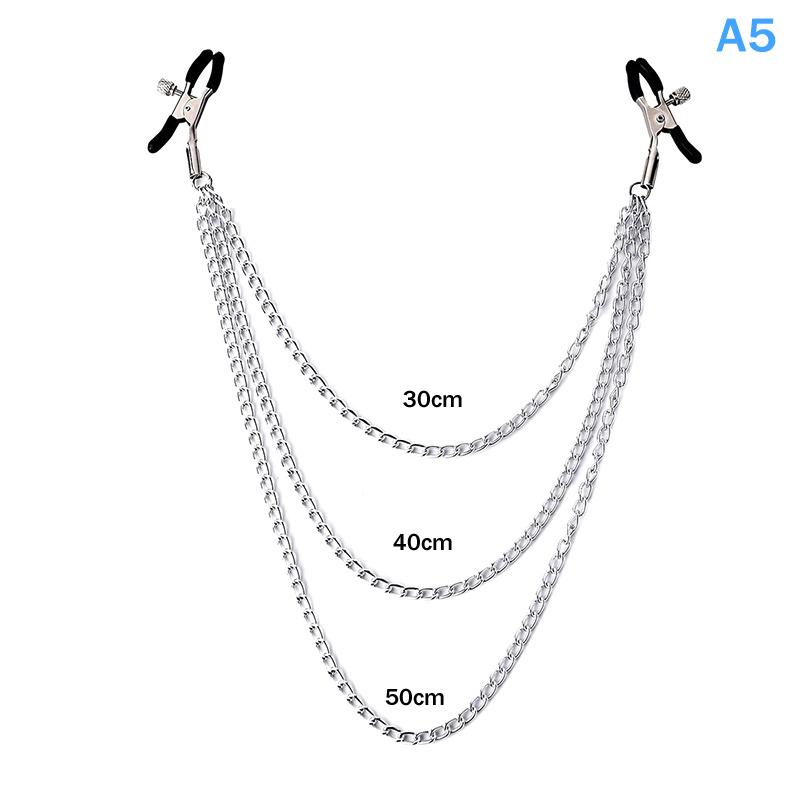 Multiple Colors Nipple Clip With Chain Stimulator Accessories Clitoris Clamps Slave Adult Games Body Clamps Bondage Nipple