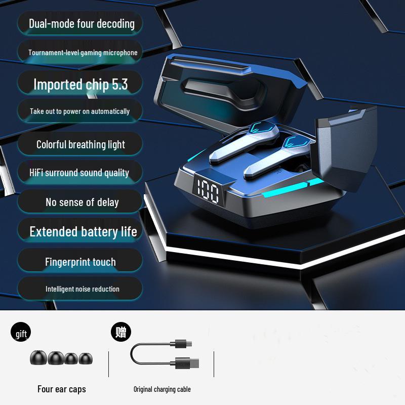 JX10 Esports Low Latency True Wireless Bluetooth Earphones 2025 - Bilateral Stereo In-Ear for Mobile Phones