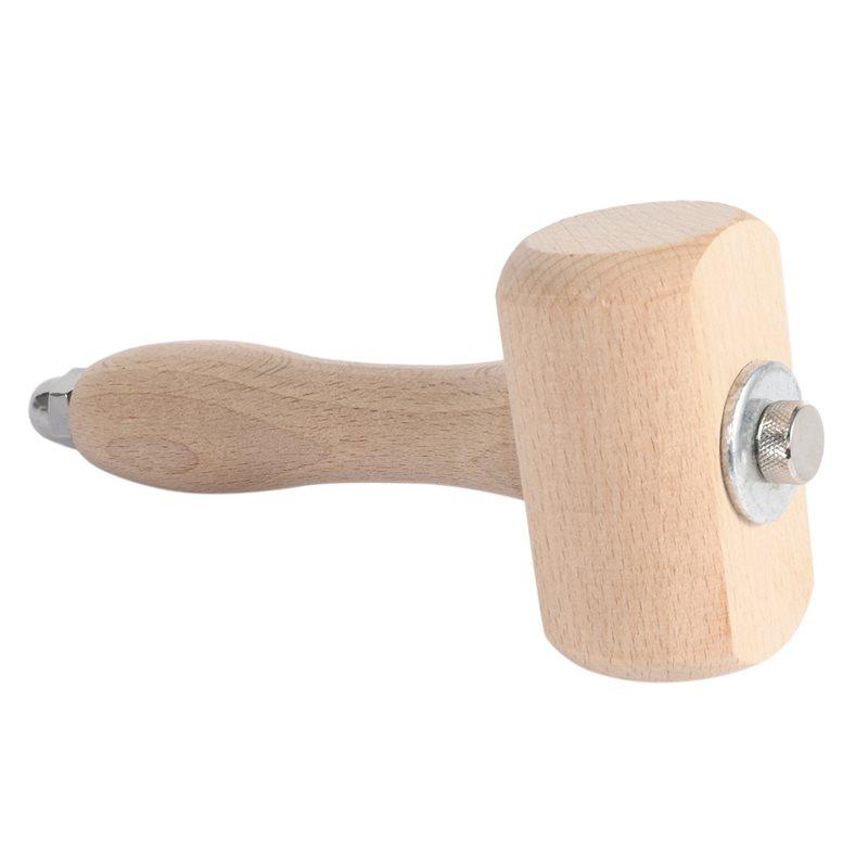 4X Holzhammer Lederhandwerk Schnitzhammer Nähen Leder Werkzeugsatz (Hölzern)