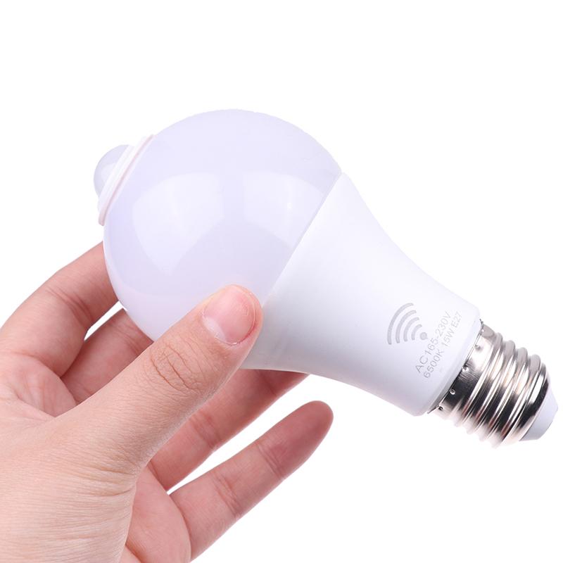 E27 Pir Motion Sensor Lamp 5W 9W 15W Led Bulb With Motion Sensor Night Light