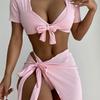 3 sztuki zestaw bikini kobiety strój kąpielowy damskie stroje kąpielowe Salong Bikini strój kąpielowy kostiumy kąpielowe Biquini strój kąpielowy