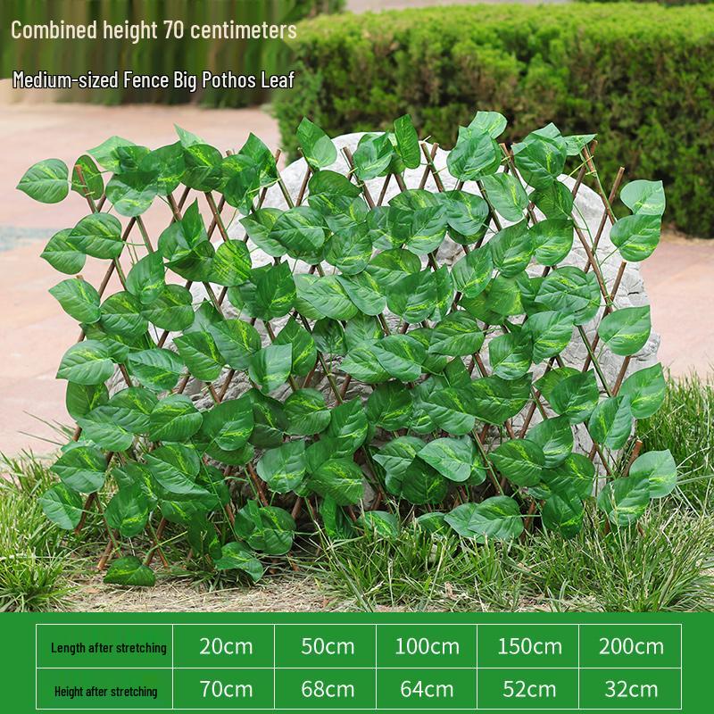 Retractable Wooden Picket Fence for Outdoor Greenery and Balcony Decoration