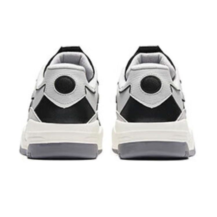 Anta Wave Shoes Thick Sole Height Increasing Non-Slip Low-Top Skate Shoes Men sneaker White Black 912348003-5