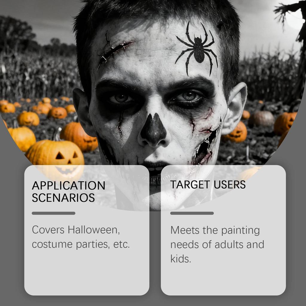 EELHOE Face Paint Stick Set for Halloween and Festivals