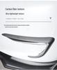 Tesla Model 3/Y Kohlefaser Windabweiser-Abdeckung & Nebelscheinwerfer-Spoiler Set
