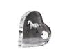 Andalusian – Crystal clock with a picture of a horse, heart-shaped shelf clock | Art-Dog