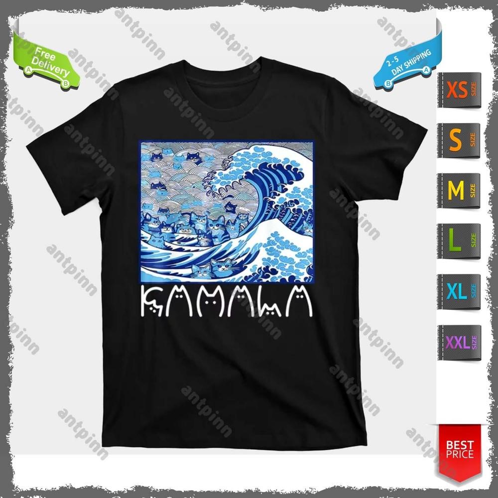 Kamala Harris Blue Cats Wave Funny Cat T-Shirt For Men & Women Unisex T-Shirt S