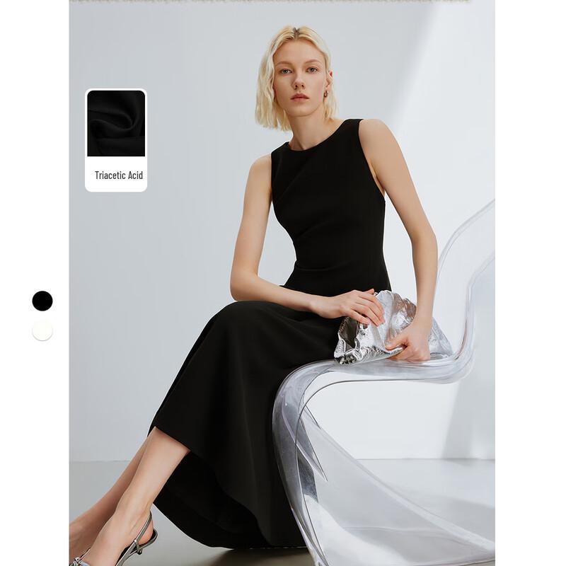 LANCY Tri-Acetate Sleeveless A-Line Maxi Dress