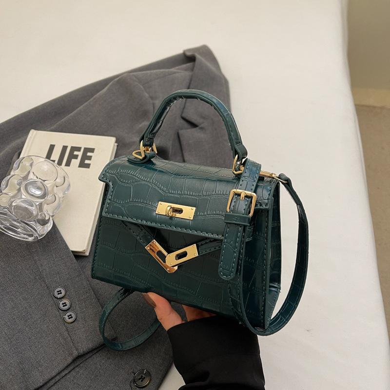 

2025 новая сумка Kelly модная женская универсальная сумка-мессенджер маленькая квадратная сумка высококлассная сумка через плечо зарубежная сумочка 19*7*13