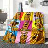 Scooby Doo Pop Art Grid Cozy Customizable Blanket Customize Text Ultra Soft Perfect For Sofa Couch Office Bed Picnics For All Occasions Playful Design