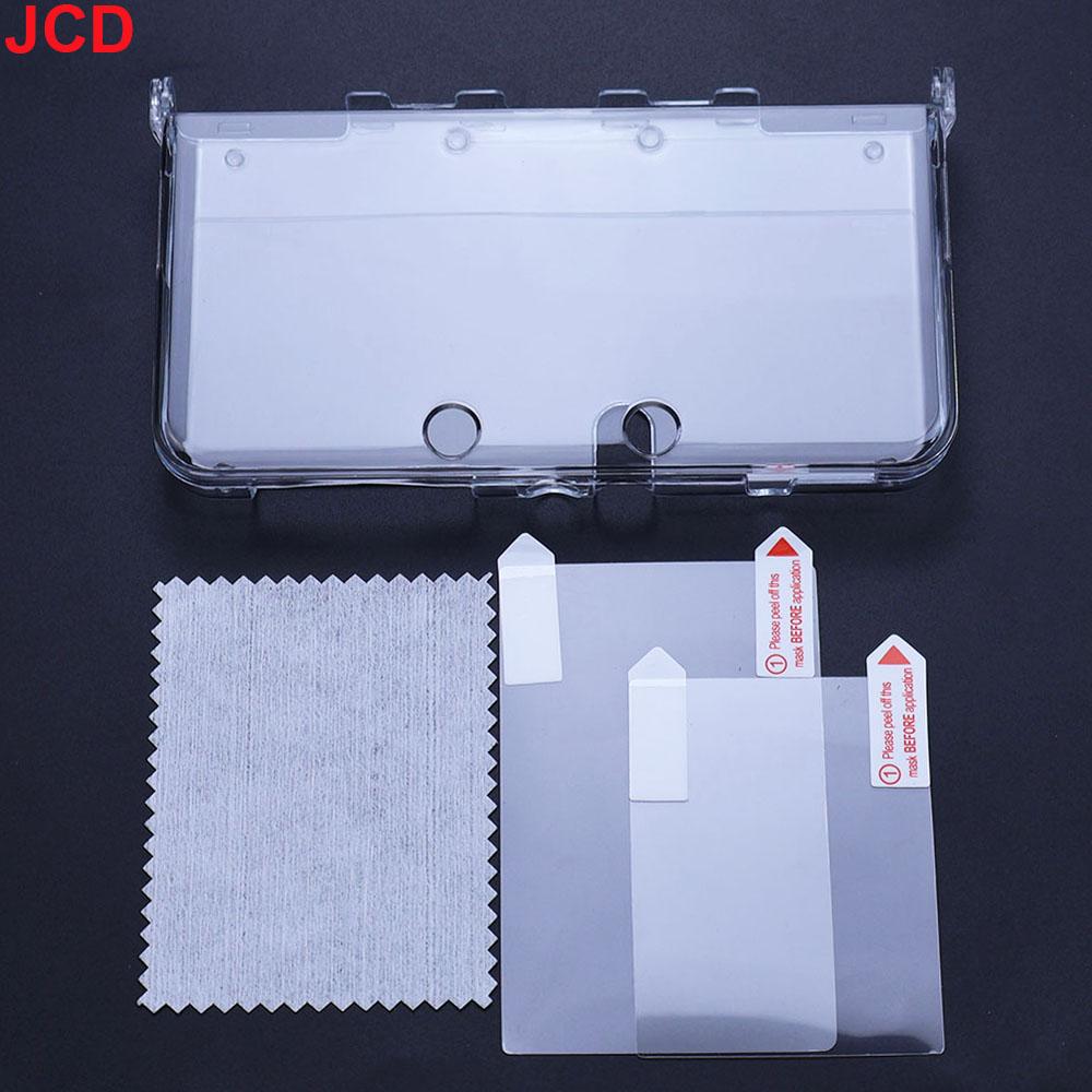 JCD Plastic Clear Crystal Shell Skin Case Cover For 3DS 3DS XL LL New 3DS New 3DS XL/LL Game Console With Screen Protective Film