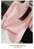 Women's Pure Wool Half-High Collar Sweater, Loose Fit, Cashmere Base Layer, Retro Jacquard Knit Pullover