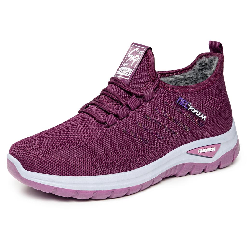 Shoes female couple large size women's shoes flying woven breathable casual shoes versatile soft sole lightweight sports shoes light mouth single shoe