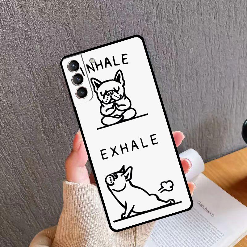 Funny French Bulldog Back Case For Samsung Galaxy S23 Ultra S20 S21 FE S9 S10 Plus Note 10 20 S22 Ultra Coque