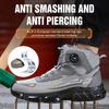 High-top Rotating Button New Safety Shoes Men Anti-smash Anti-puncture Work Shoes Fashion Men Sport Shoes Security Protective Boots Men