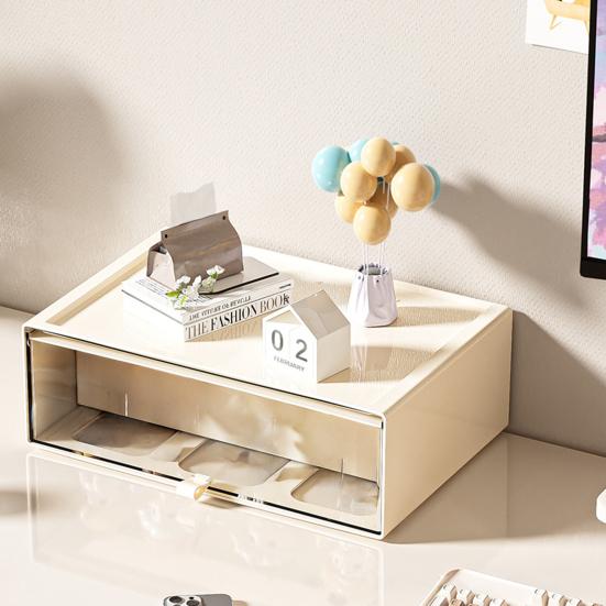 Storage Box Drawer-type Dustproof Container Stackable with Clear Display Case for