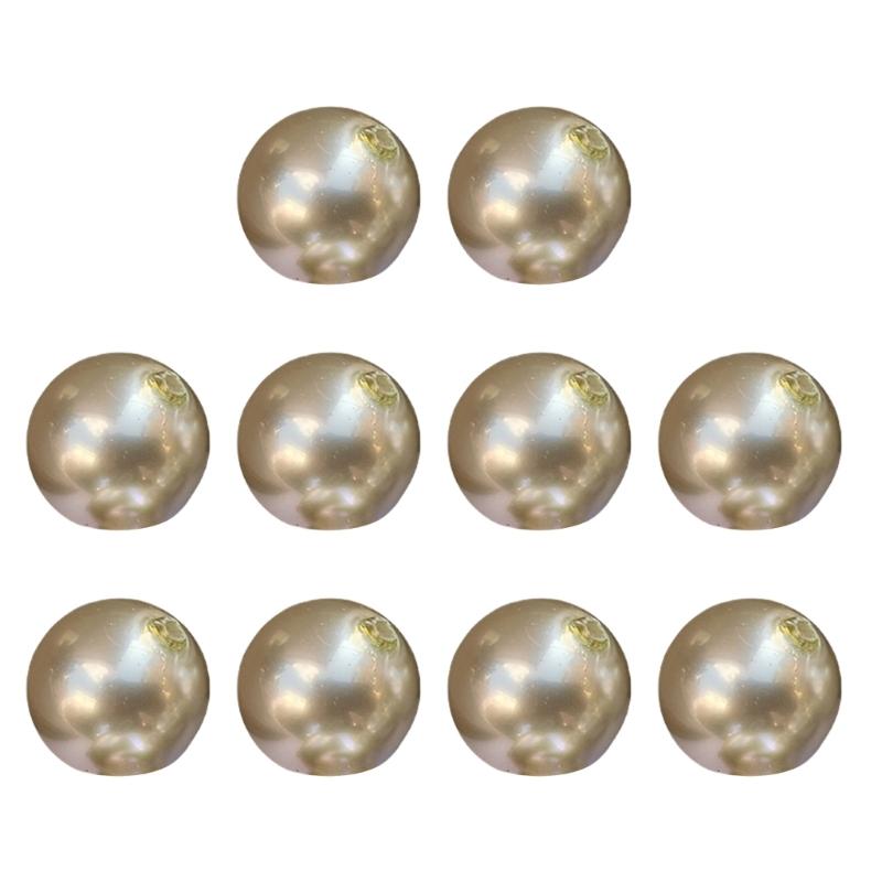 

10Pieces Craft Pearls Beads 12mm Jewelry Making Part Decorative Pearls Beads Round Beads ABS/Resin Texture for Jewelry
