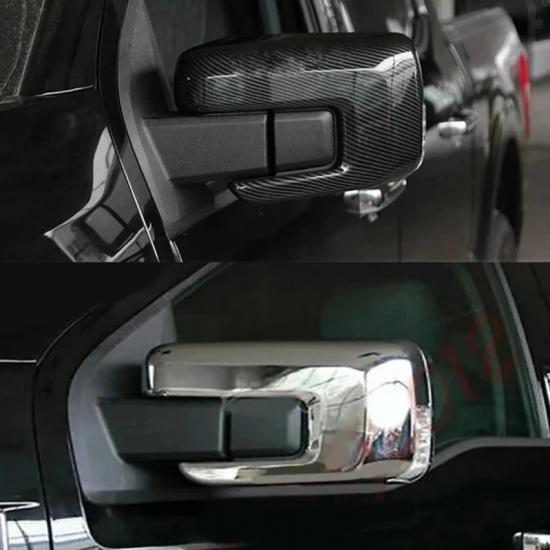 For Ford F-150 F150 Raptor    2024 ABS Black Door Rearview Mirror Frame Cover Trims Molding Car Styling Accessories